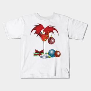 Holiday Joy Dragon Kids T-Shirt